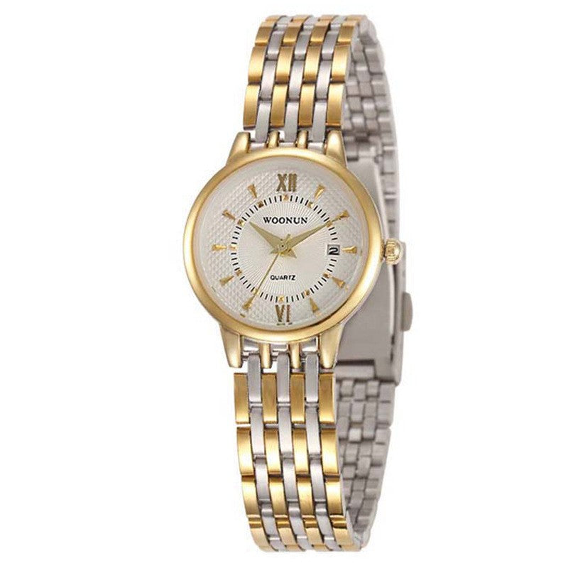 Women's Retro Steel Belt Calendar Waterproof Watch