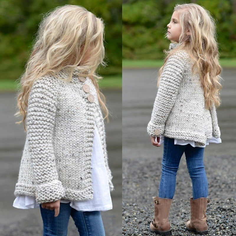 Girls cardigan sweater coat