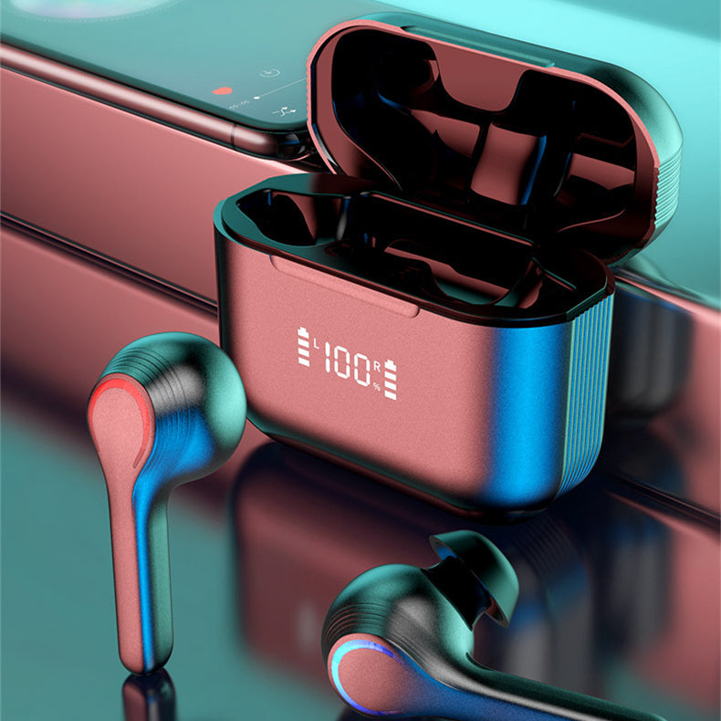 Touch Control Bluetooth Mini Earphones for Sports Music Stereo Digital Display in-ear Wireless Earbuds