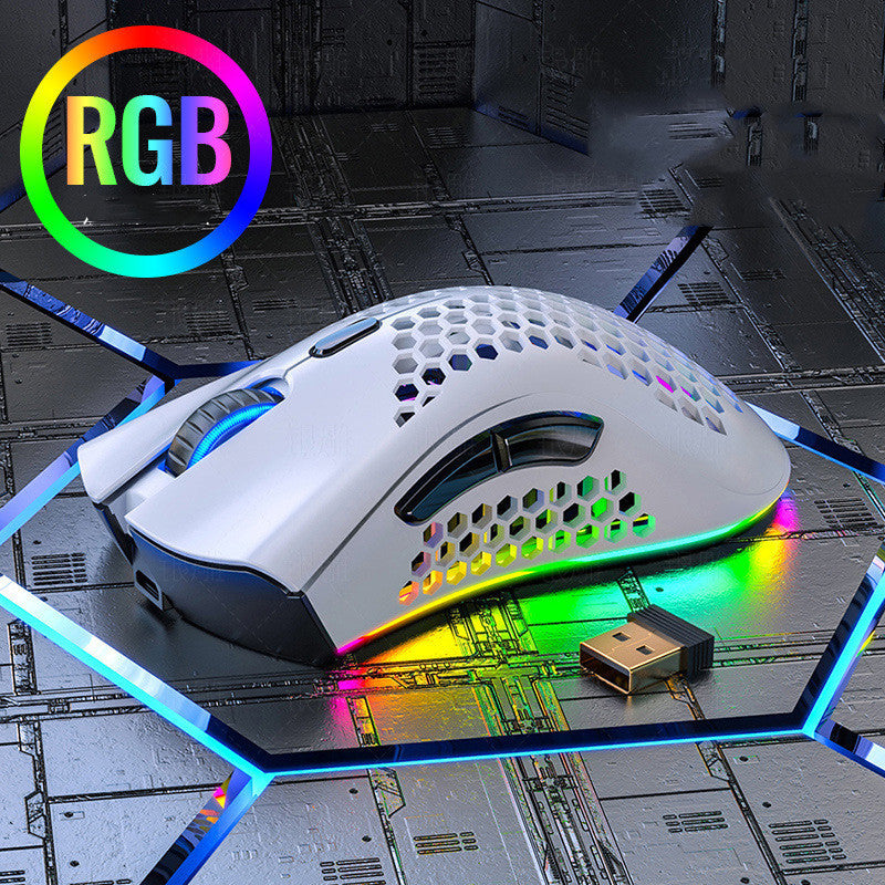 A3 Silent Wireless Rechargeable Hole Gaming Mouse