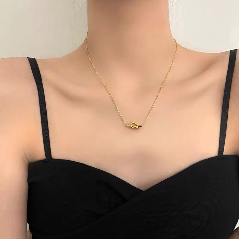 Clavicle Chain Gentle Accessories Titanium Steel Necklace Female Fashion Niche Design All-matching