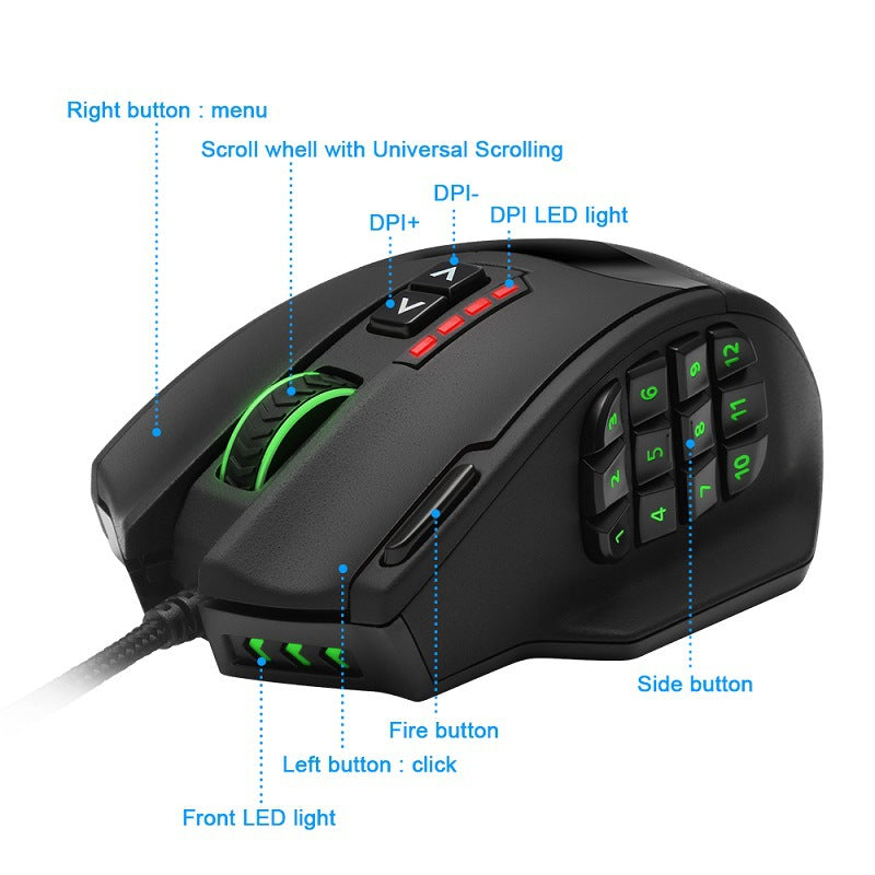 RGB backlit gaming mouse