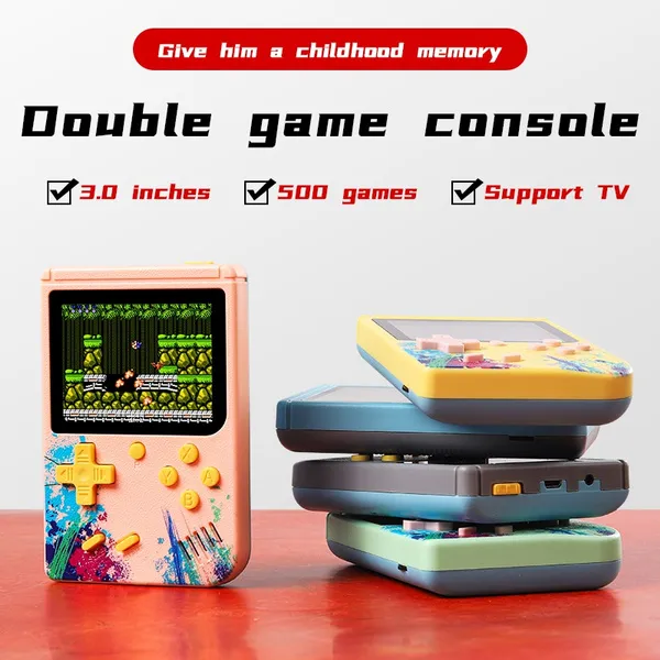 Pocket Handheld Game Console Built-in 500 Classic Game