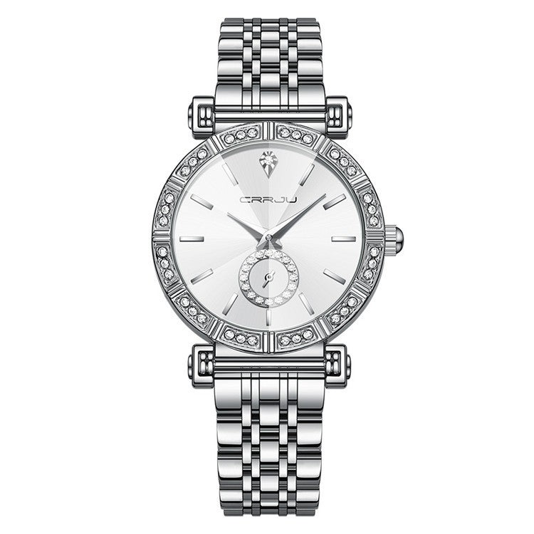 Women's Steel Belt Diamond-embedded Watch