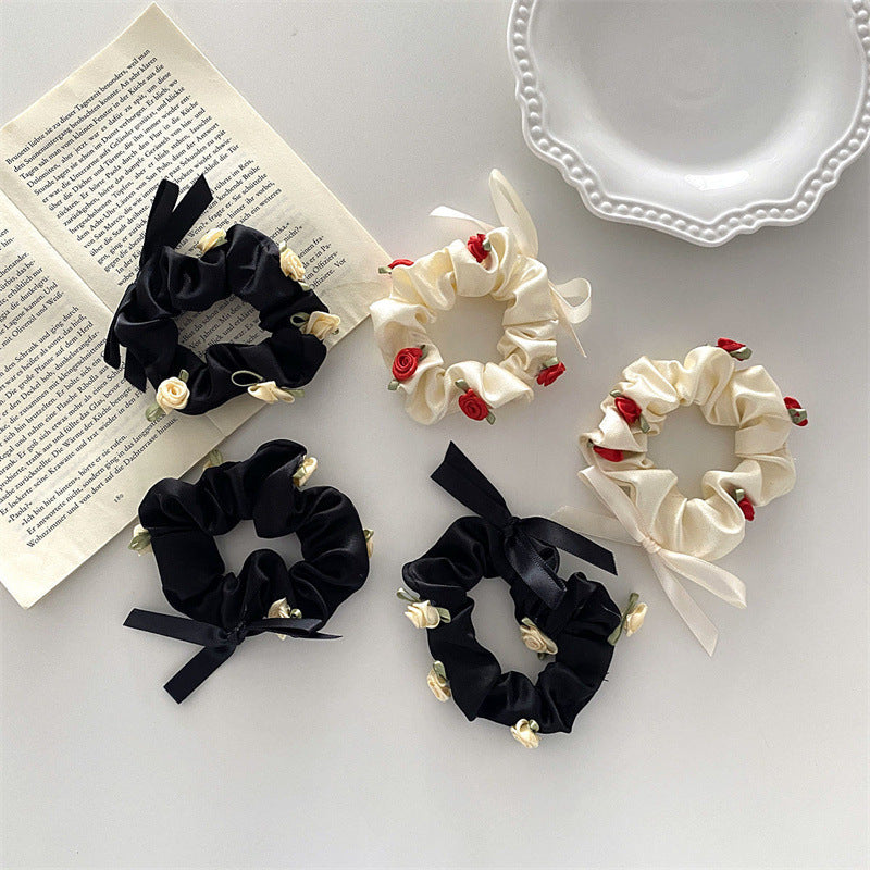 Romantic Three-dimensional Rose French Retro Girl Flower Hairband Fairy Style Hair Accessories