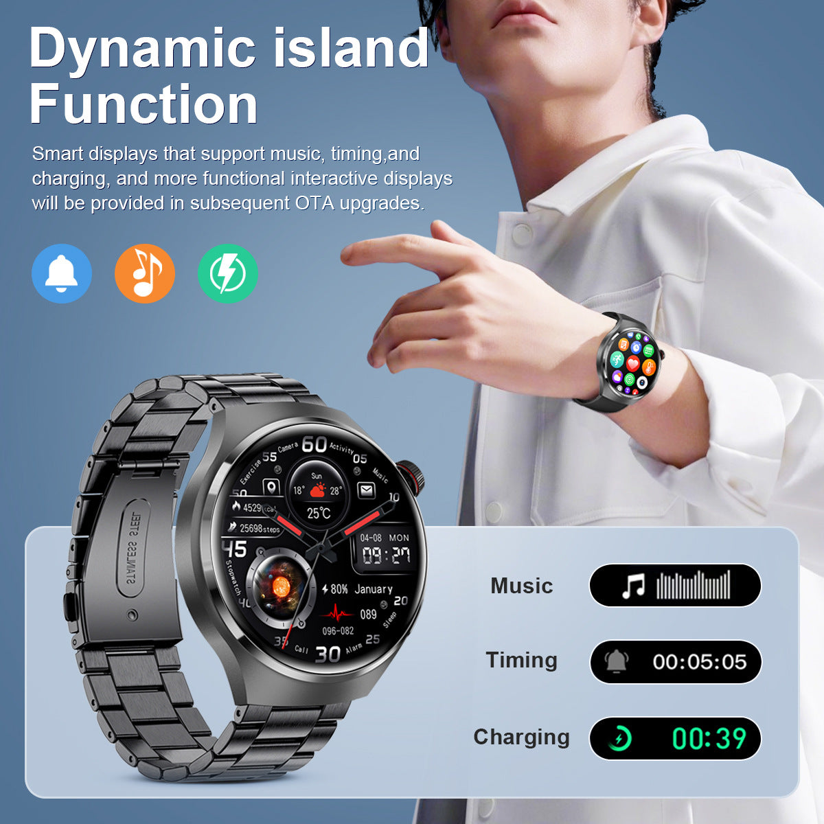 Smart Watch Heart Rate Blood Oxygen Bluetooth Calling