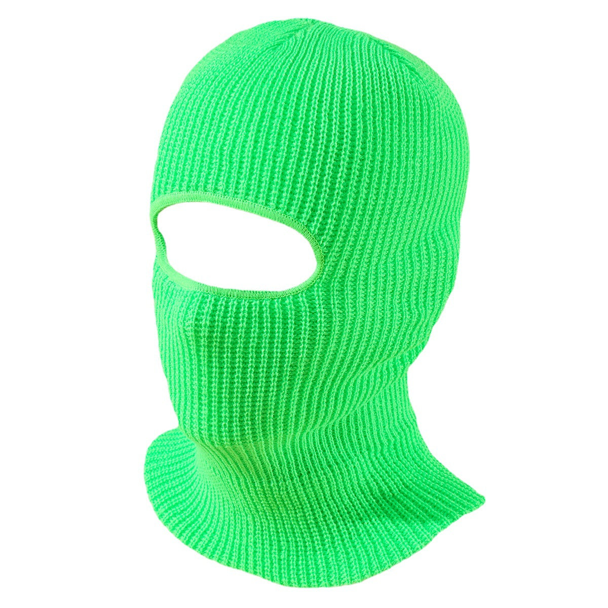 Single Hole Solid Color Acrylic Mask Knitted Hat