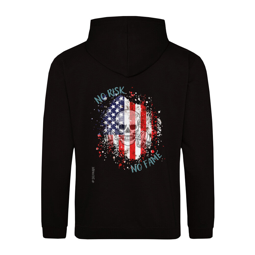 Chic Printed European And American Plus Velvet Hooded Sweater For Men