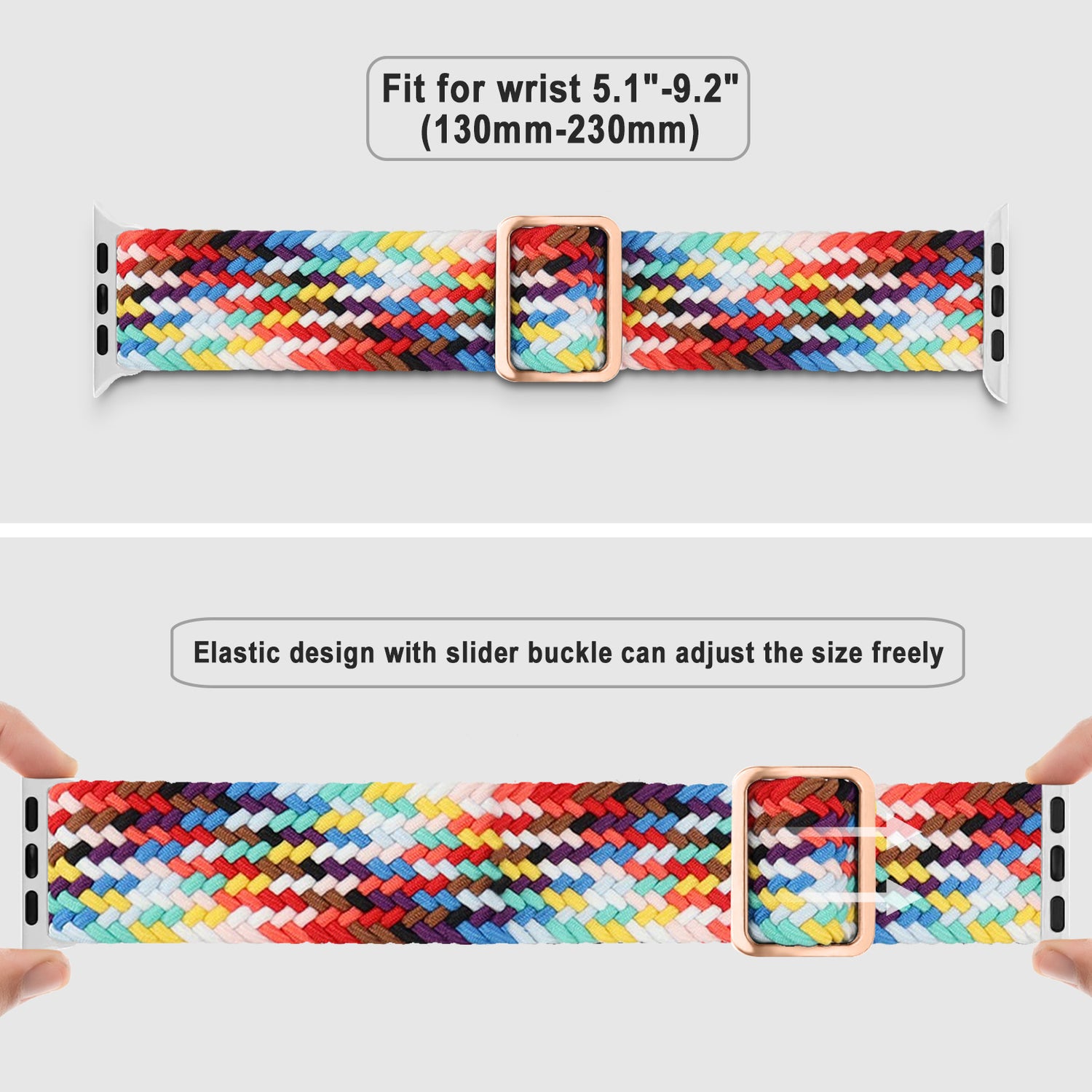 Adjustable Woven Nylon Watchband